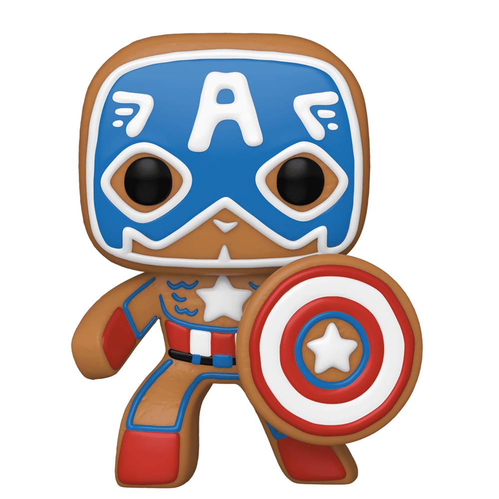 Foto de Funko Pop Marvel Holiday - Gingerbread Captain America 933 (Muñequito de Jengibre - Navidad)