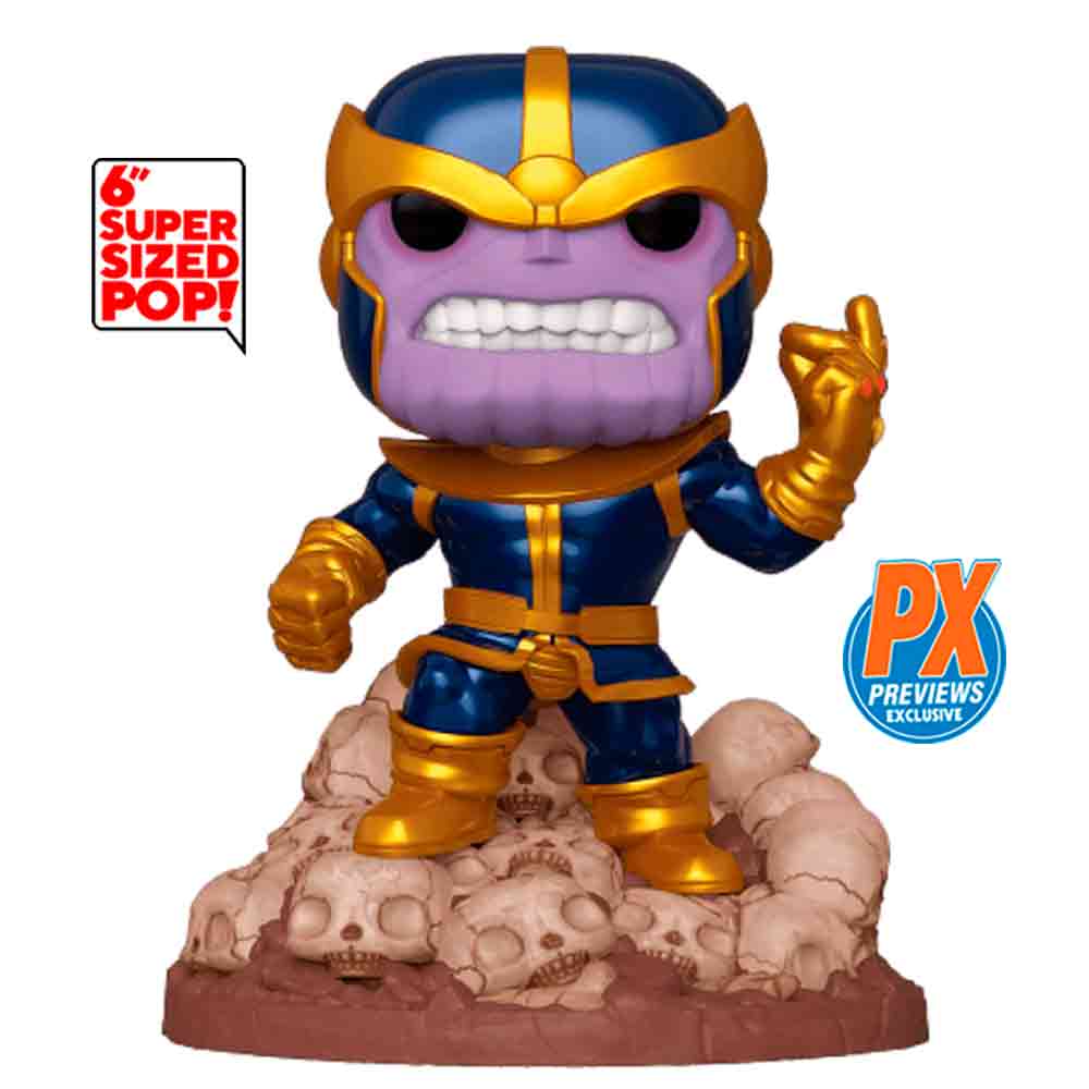 Foto de Funko Pop Exclusivo Deluxe Super Sized Marvel Cómics- Thanos Snap 556 (6 Pulgadas)