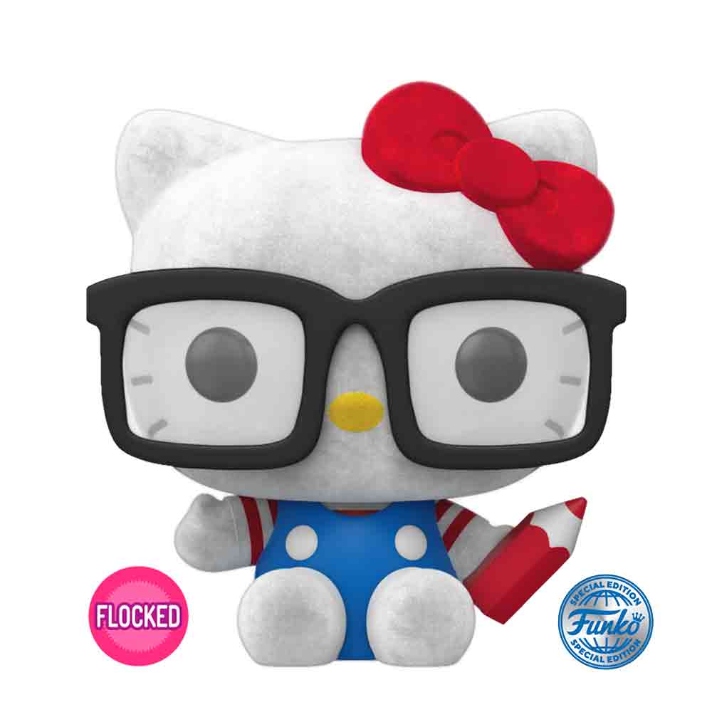 Foto de PRE-VENTA: Funko Pop Exclusivo Flocked Hello Kitty - Hello Kitty with Glasses 65 (Hello Kitty con lentes)
