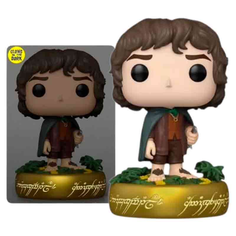 Foto de Funko Frodo Baggins GITD The Lord of the Rings Funko Plus Pop Glow in the Dark 1832 El Señor de los Anillos Pelicula TLOTR frodo bolson con el anillo unico que brilla en la oscuridad - PREVENTA