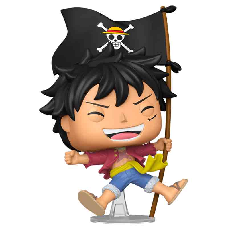 Foto de Funko Monkey D. Luffy with Flag Anime One Piece Funko Pop Exclusive 2214 onepiece sombrerero de paja mugiwara monkeyd luffy con bandera pirata - PREVENTA