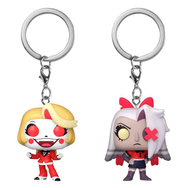 Foto de Funko Charlie & Vaggie - Hazbin Hotel Funko Pocket Keychain Pack Pop Exclusivo - Llavero Serie animada charlie morningstar con vaggie angel guardian llaveros - PREVENTA