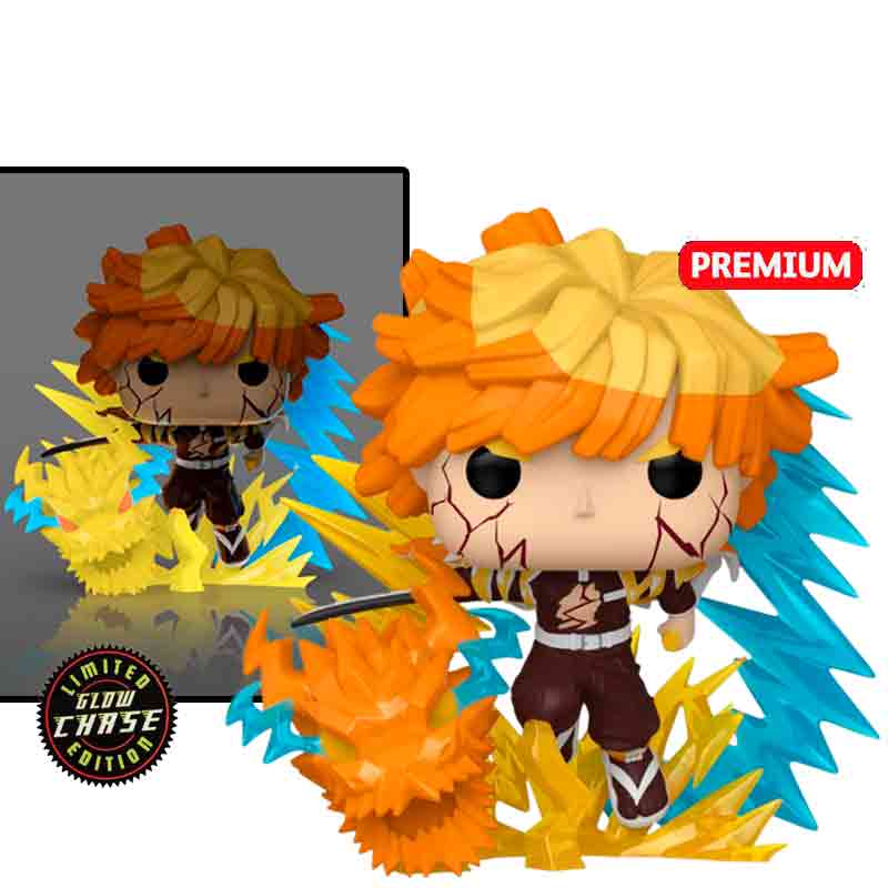 Foto de Funko Zenitsu Agatsuma (Honoikazuchi no Kami) - Anime Kimetsu No Yaiba Demon Slayer Funko Premium Pop 2502 DemonSlayer Septima Postura Dios del Trueno en Llamas arco el castillo infinito - PREVENTA