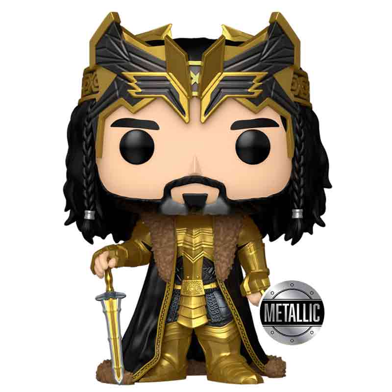 Foto de Funko Thorin Oakenshield (Metallic) - The Lord of the Rings The Hobbit Trilogy Movies Funko Pop 2187 El Señor de los Anillos Pelicula TLOTR rey enano de erebor con armadura metalizado escudo de roble - PREVENTA